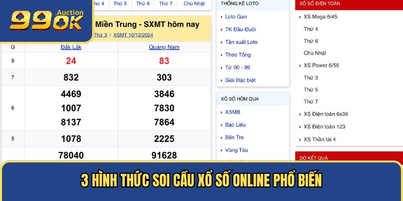 Soi cầu xổ số online tại miền Trung